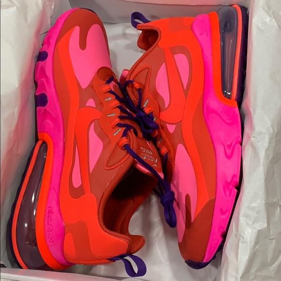 NIKE AIR MAX 270 REACT Mystic Red/Bright Crimson - Picture 2 of 16